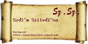 Szám Szilvána névjegykártya